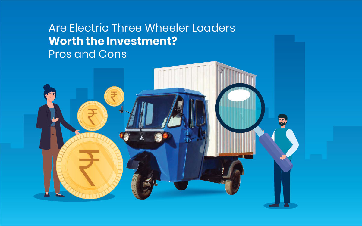 Electric three wheeler loader by Astro Motors in city delivery route