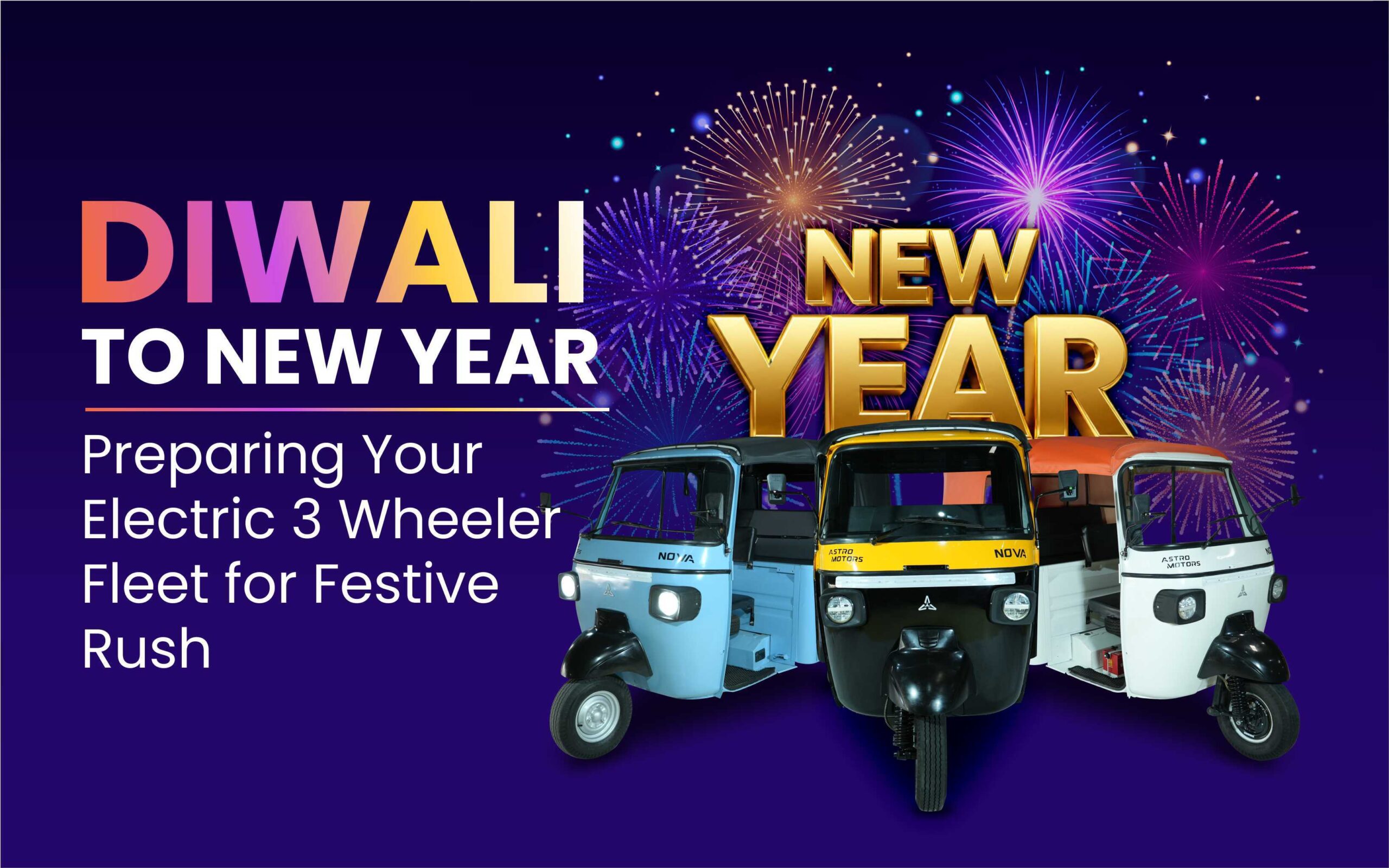 Electric three wheeler fleet ready for festive season deliveries