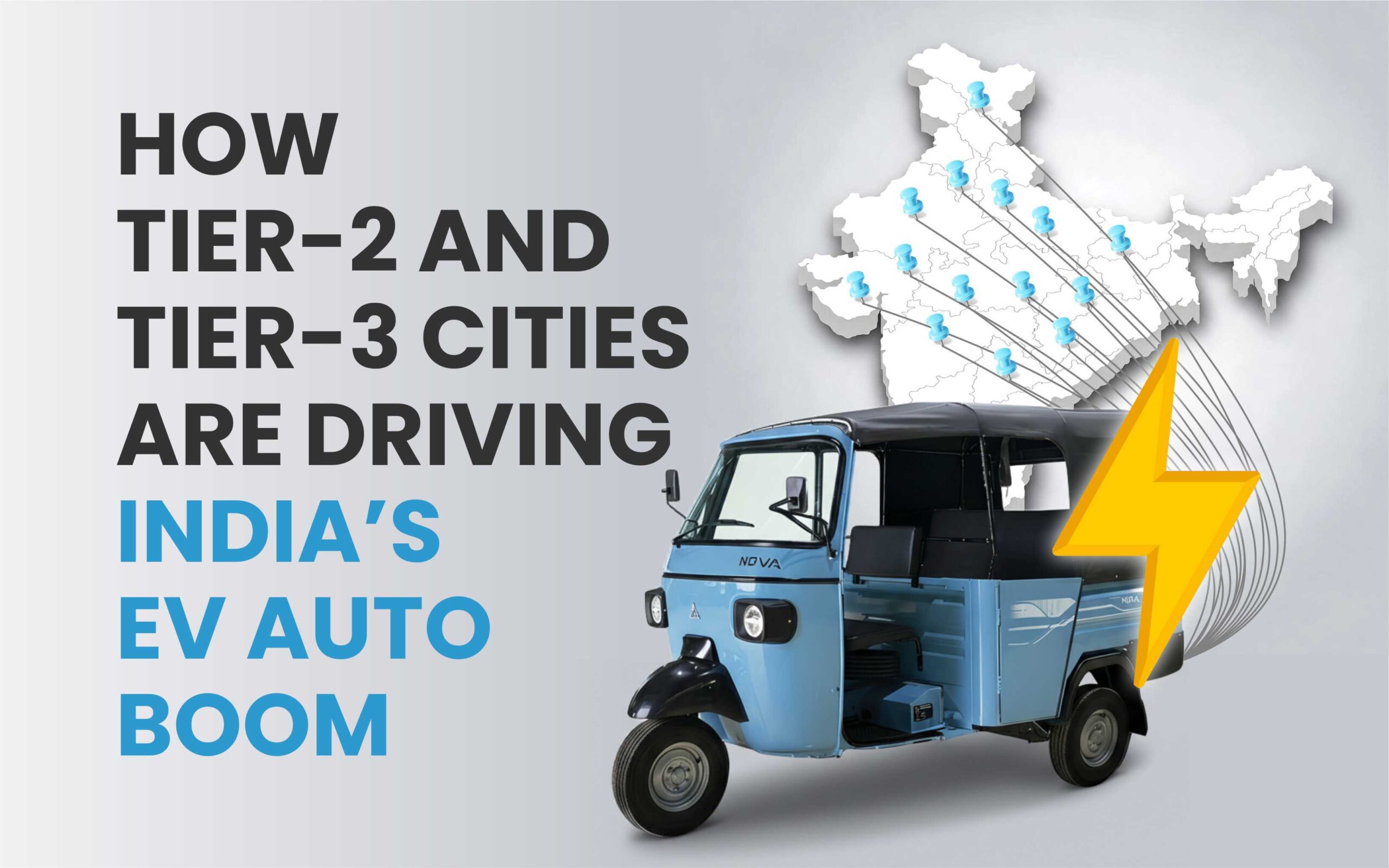 electric three wheeler driving in tier 2 city India